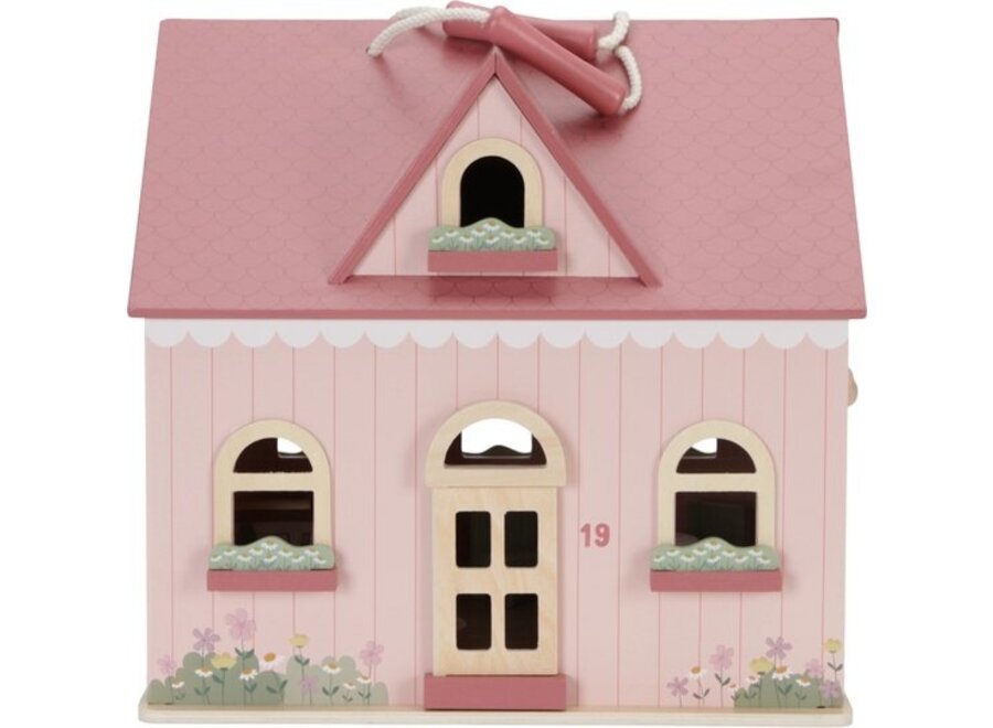 Draagbaar houten Poppenhuis FSC