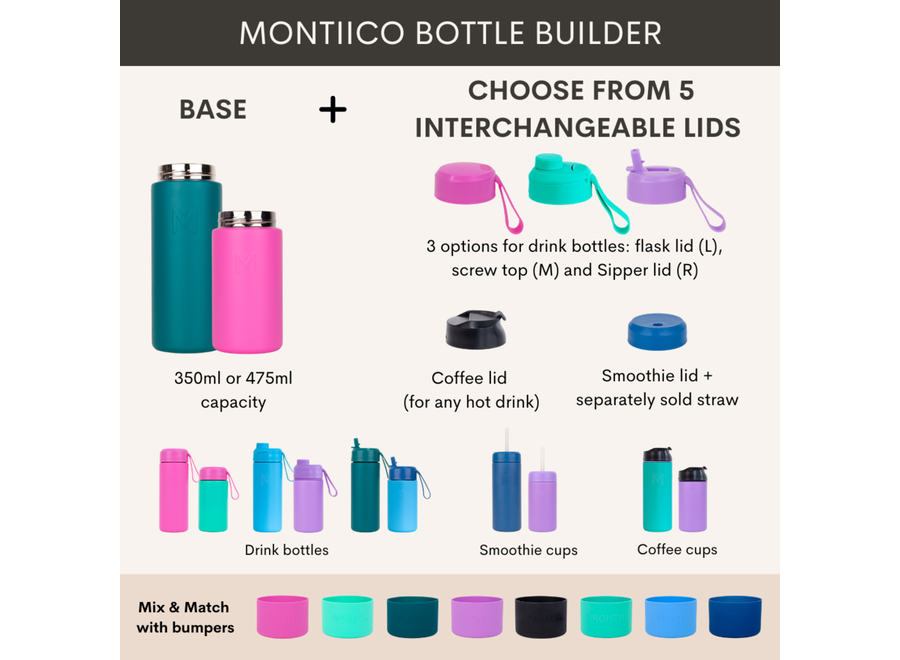 MontiiCo Montii Fusion Thermos fles 350 ml - small - Coastal