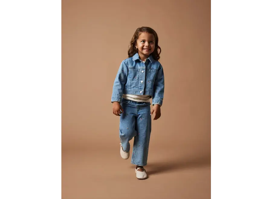 Spijkerjasje Piper - Light blue denim kersje