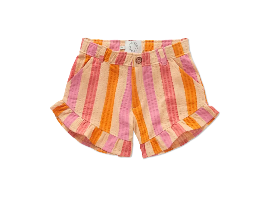 Ruffle shorts stripes - Nectarine