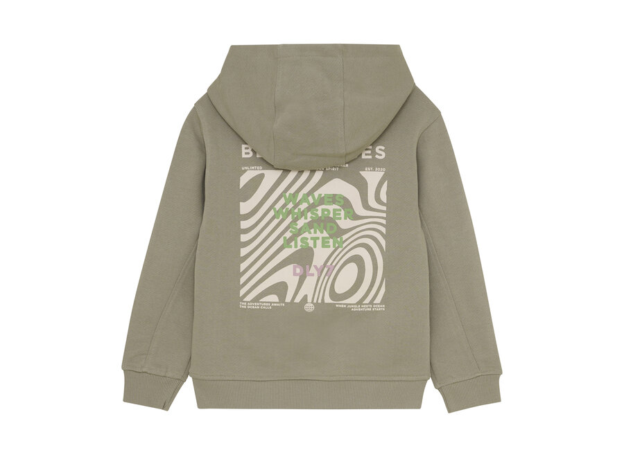 Hoodie backprint - desert olive