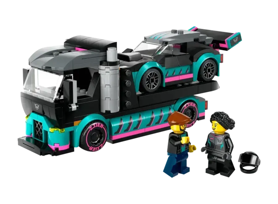 Lego - Raceauto en transporttruck