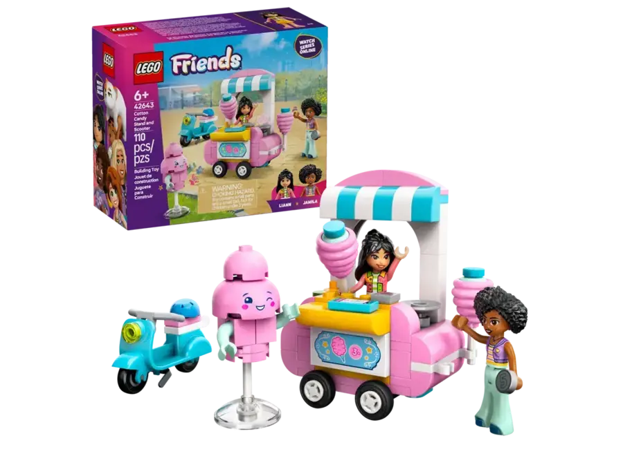 Lego friends - Suikerspinkraam en scooter