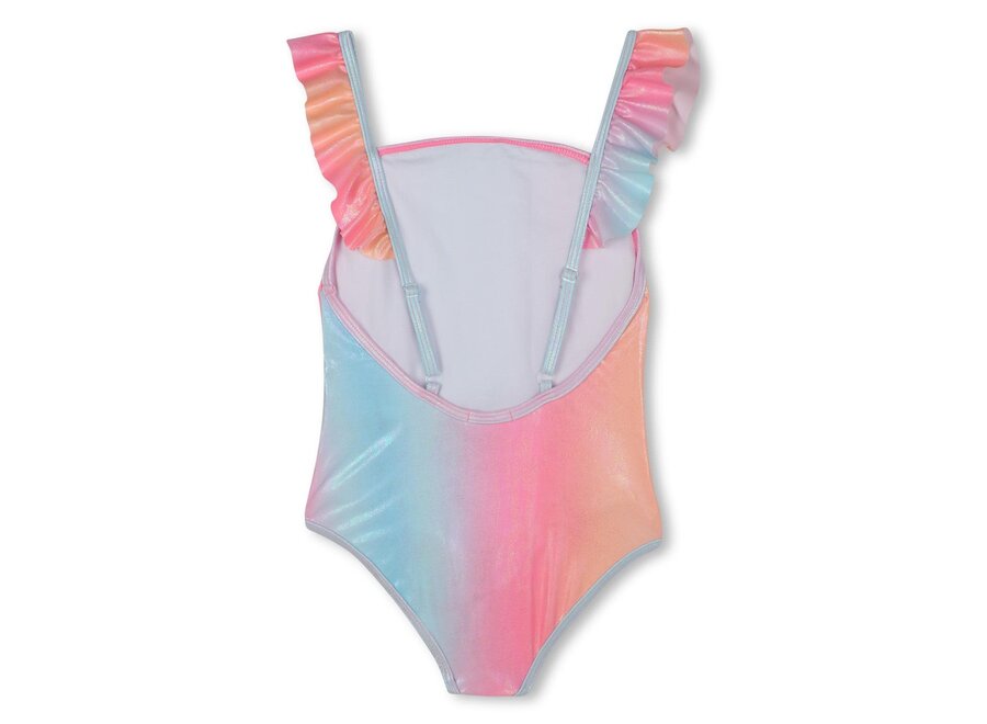 Glittered gradient swimsuit pink