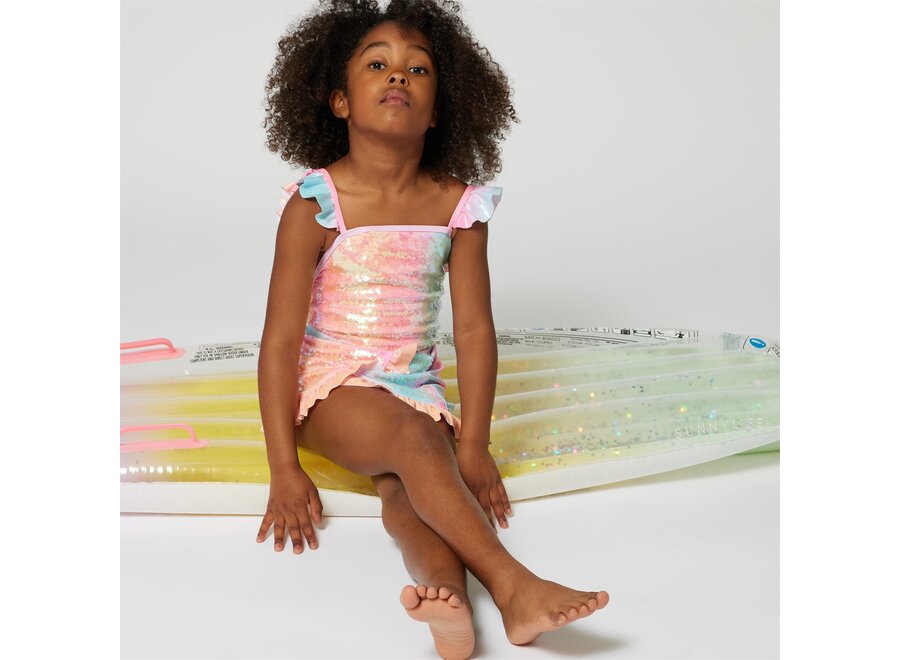 Glittered gradient swimsuit pink