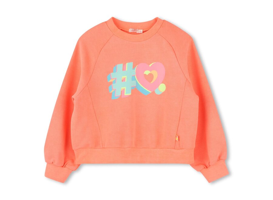 French terry sweater orange