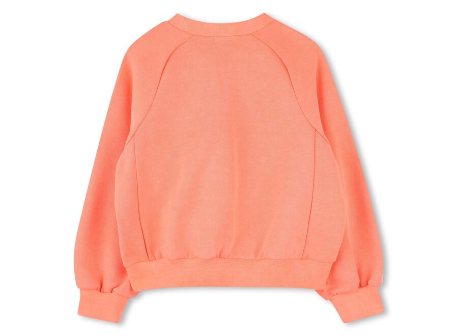 French terry sweater orange