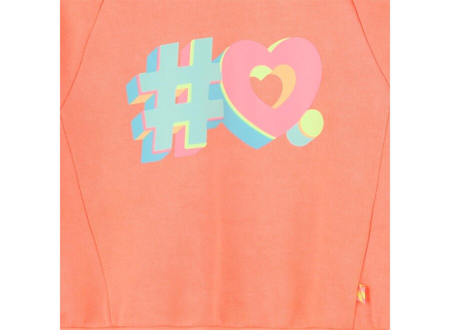 French terry sweater orange