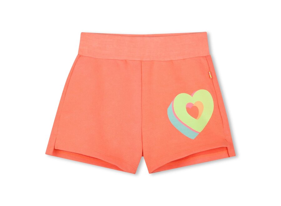French terry shorts orange