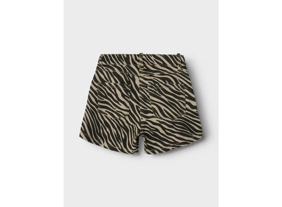 Skort Zebra twill - Cement/Black zebra
