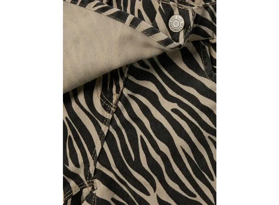 Skort Zebra twill - Cement/Black zebra