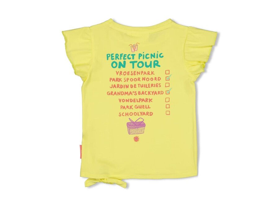 T-shirt - Picknick Perfect Geel