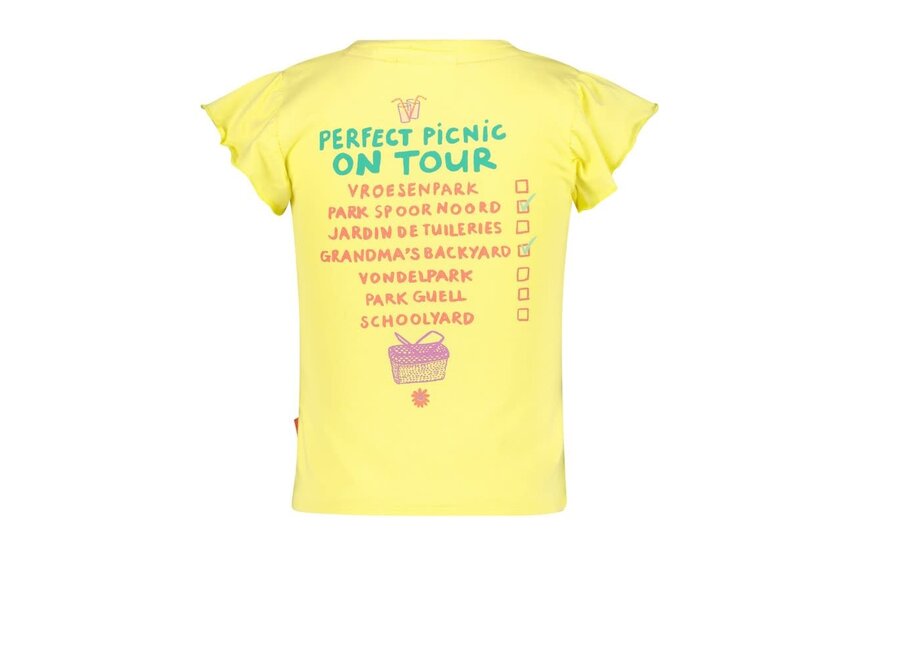T-shirt - Picknick Perfect Geel