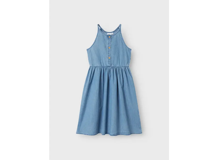 Jurk Joy strap dress - Medium blue denim