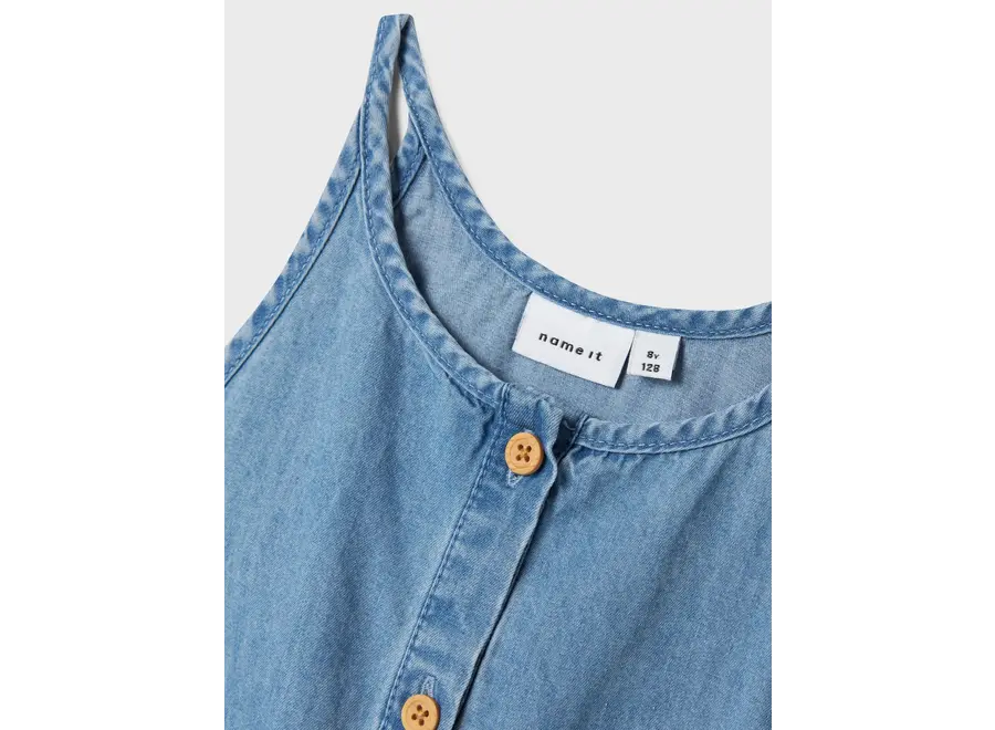 Jurk Joy strap dress - Medium blue denim