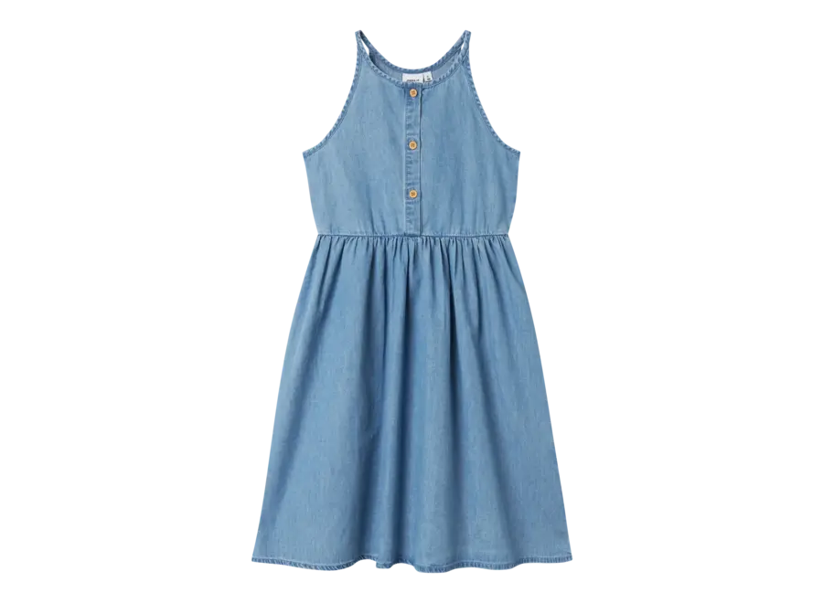 Jurk Joy strap dress - Medium blue denim
