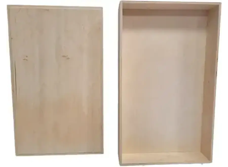 Houten speelbak met deksel (50x30x7 cm)