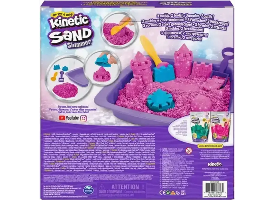 Shimmer, Zandkasteel-Set Met 453 gram Roze Glinsterend