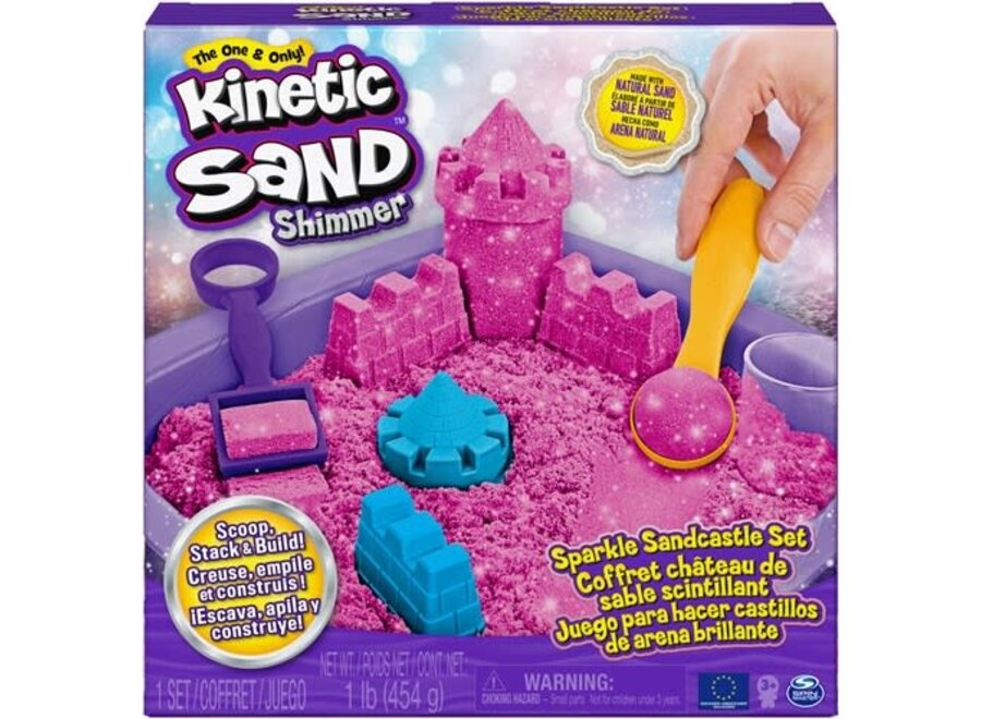 Shimmer, Zandkasteel-Set Met 453 gram Roze Glinsterend