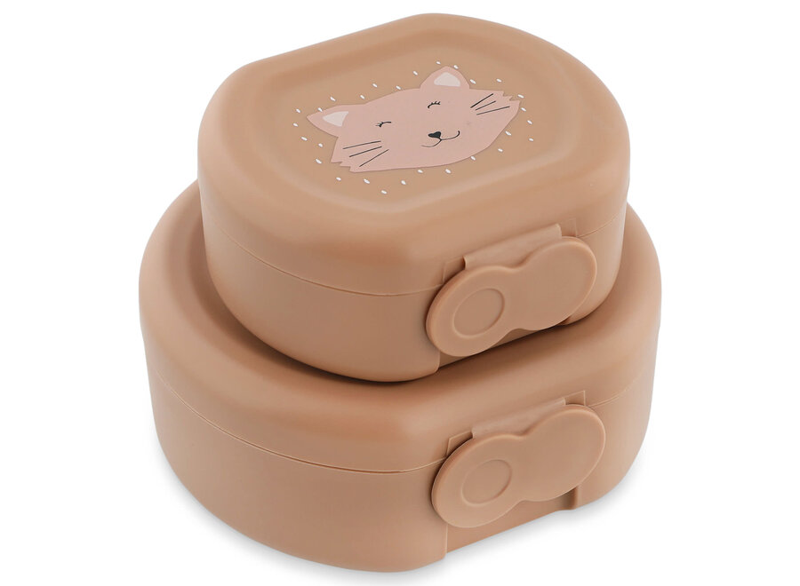 Snackbox met clip - 2 stuks - Mrs. Cat