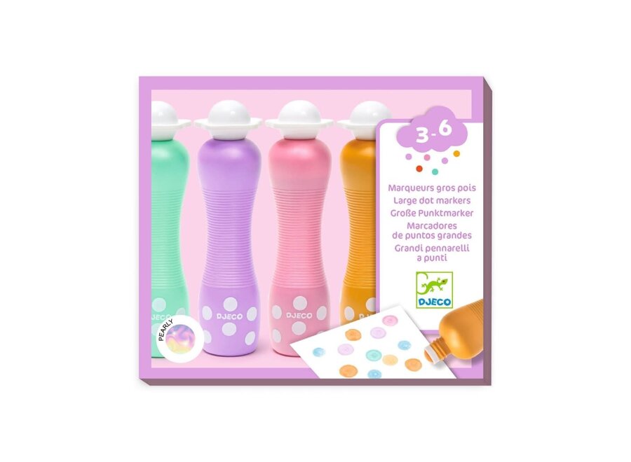 Foam - Large dot markers - Pearly