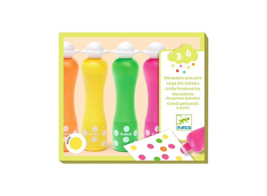 Foam - Large dot markers - Neon