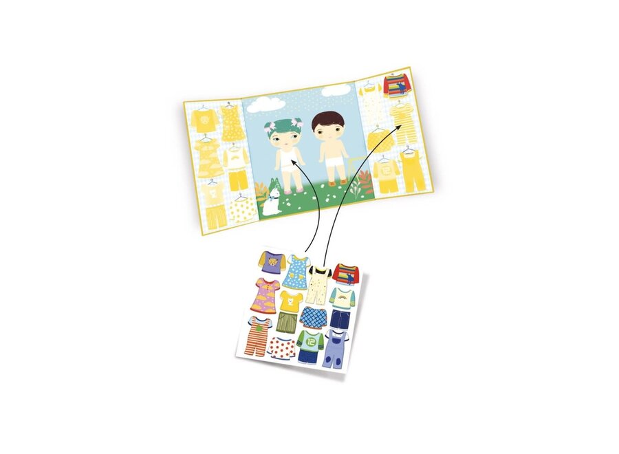Herbruikbare stickers - kleding (14stuks)