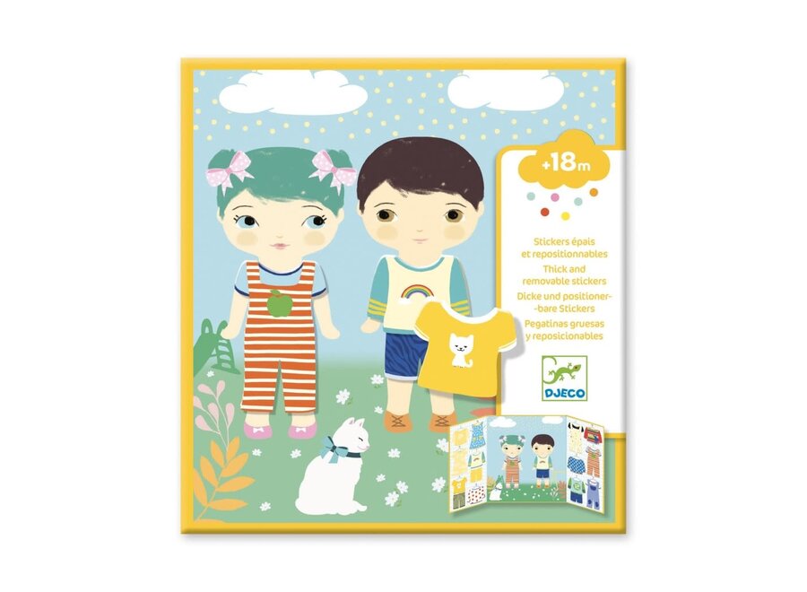 Herbruikbare stickers - kleding (14stuks)