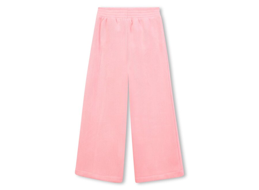 Broek Velvet pants in neon color - Peach / Orange