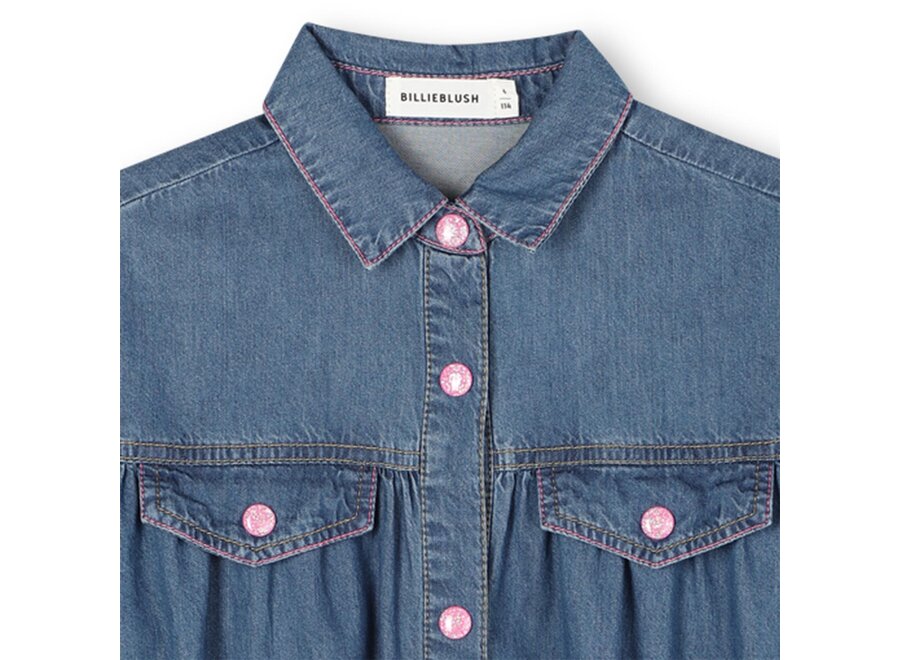 Jurk Denim dress indigo - Blue