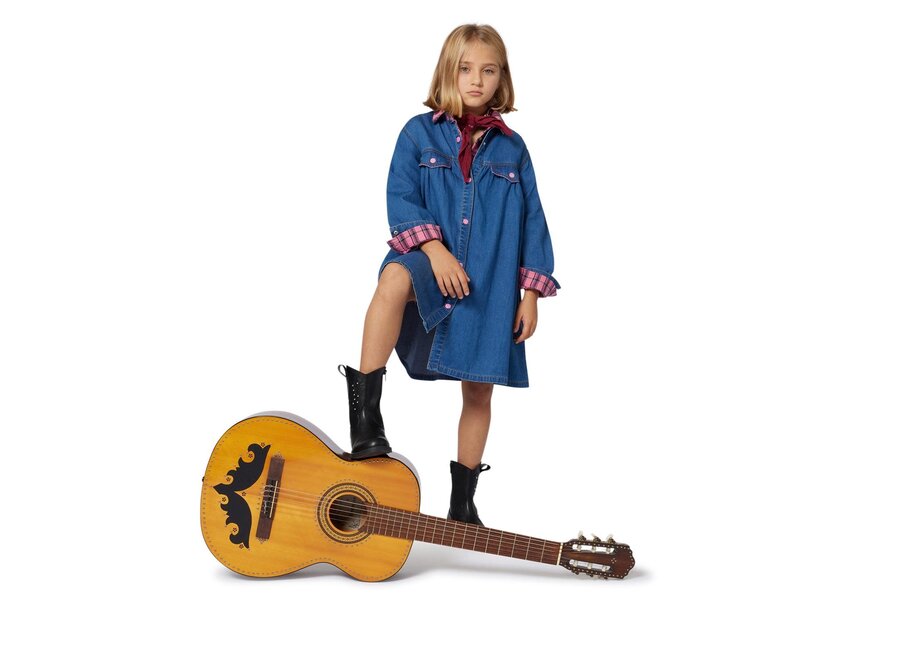Jurk Denim dress indigo - Blue
