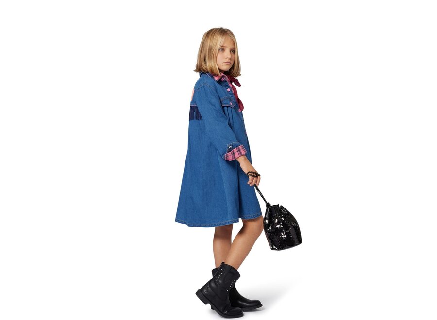 Jurk Denim dress indigo - Blue