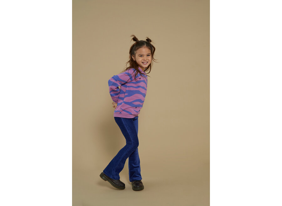Flared broek velours rib - Wild Soul - Indigo
