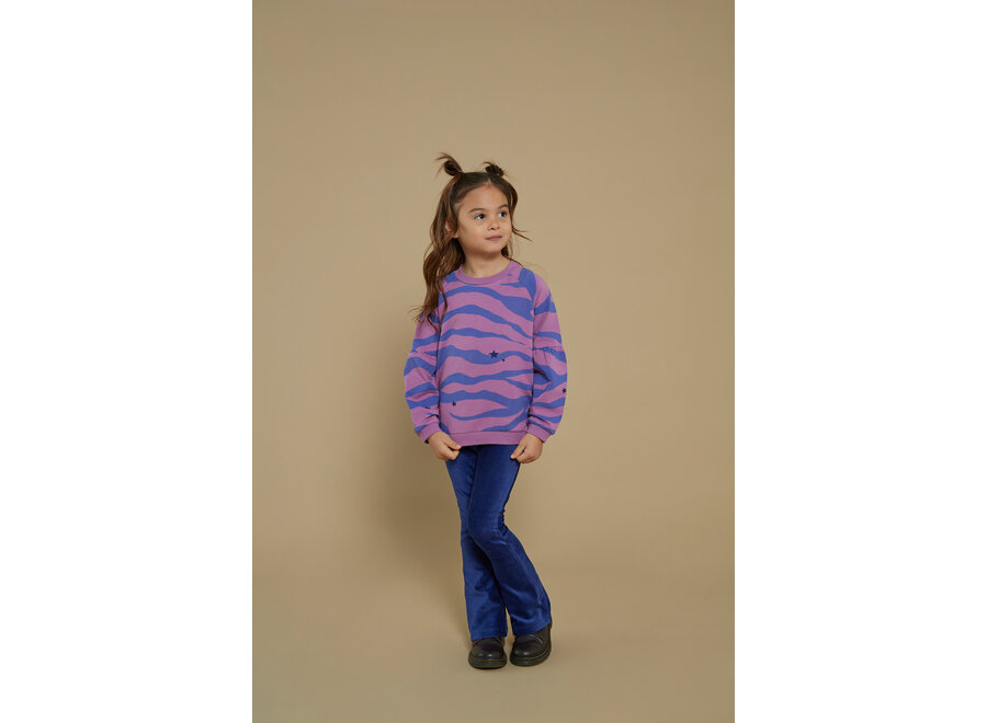Flared broek velours rib - Wild Soul - Indigo