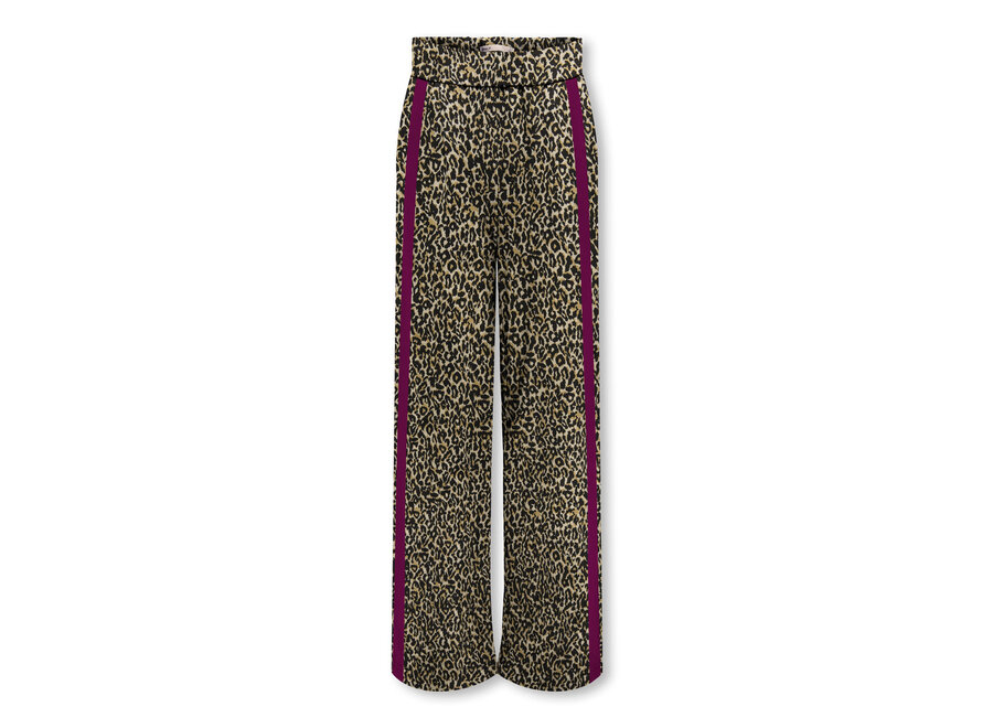 Broek Poptrash life icon wide pant - Black/Leo/Cabern