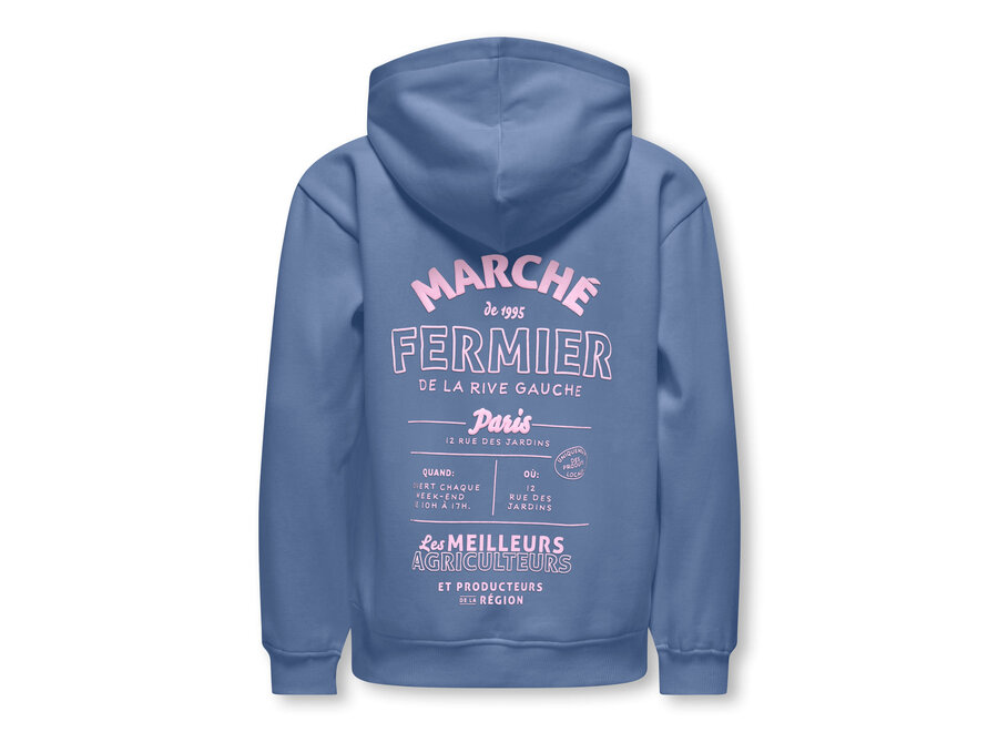 Trui Holly life printed hoodie - Vintage indigo/marche