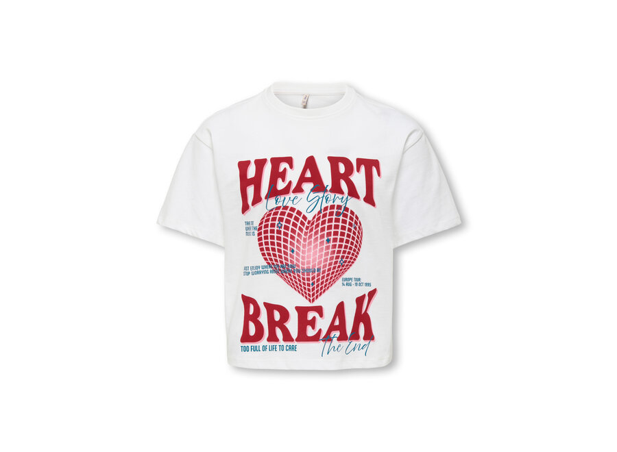 T shirt Jasmine - Bright White Heart Break