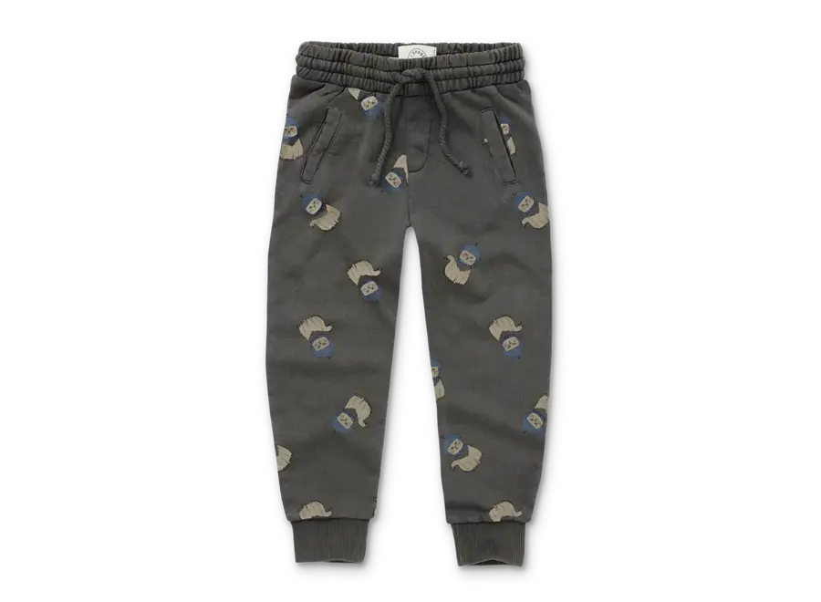 Sweatpants space cat print  Washed black