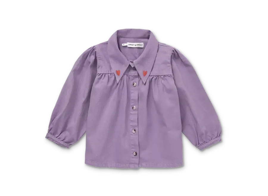Girls denim blouse purple Lavender