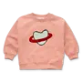 Sweatshirt heart saturn  Peach parfait