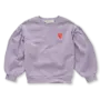 SWEATSHIRT PUFF SLEEVES HEART - Lavender