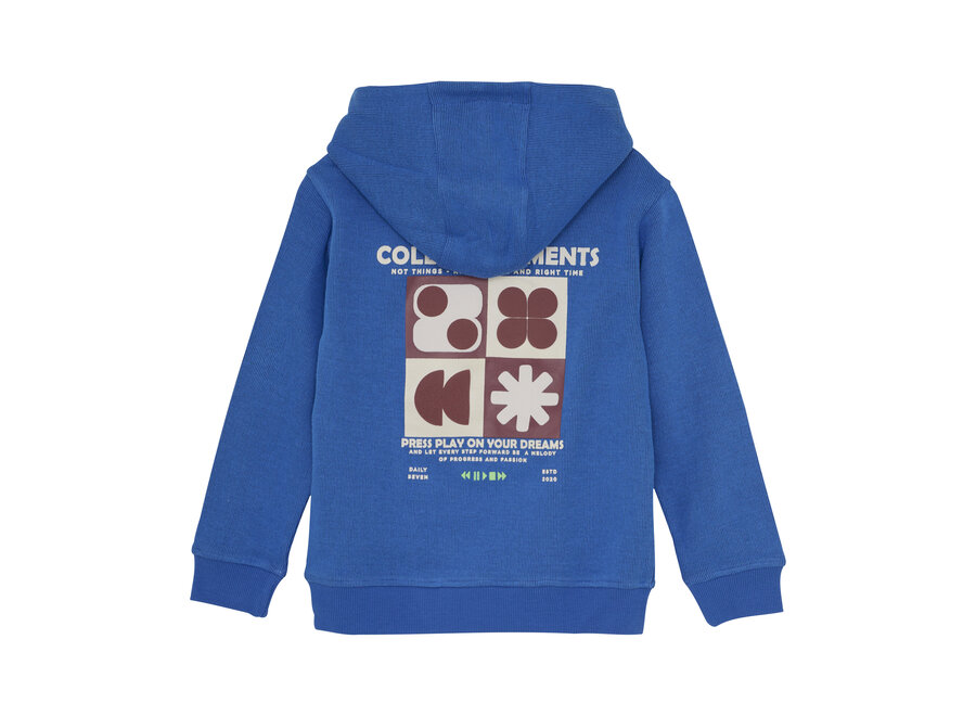 Hoodie Backprint - Dusty Kobalt