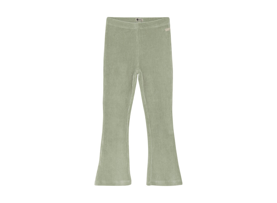Flared Velvet Pants - Cool Mint