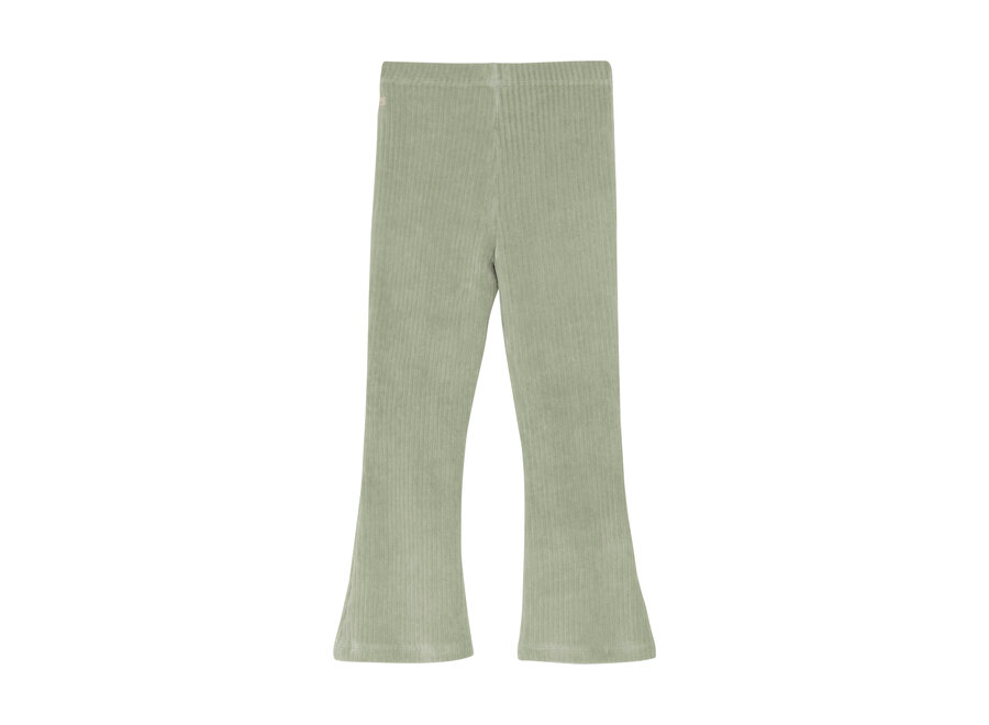 Flared Velvet Pants - Cool Mint