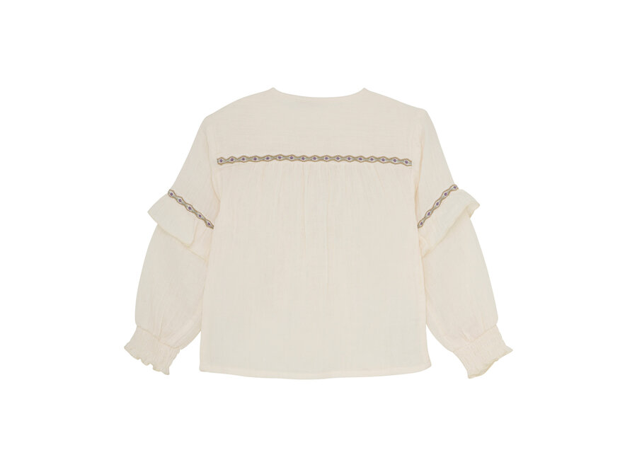 Shirt Longsleeve Ruffle - Off White