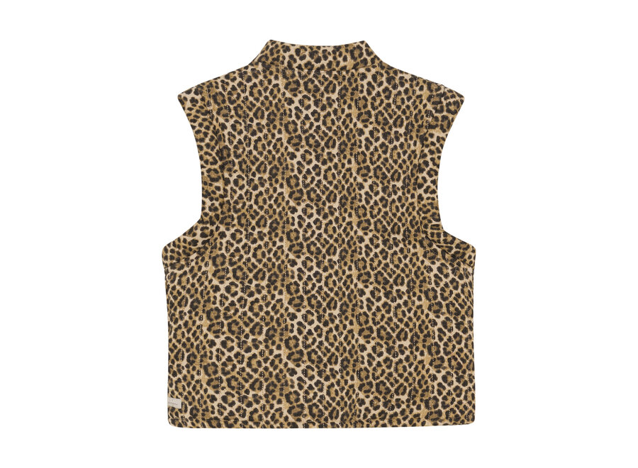 Padded Animal Gilet - Latte Sand