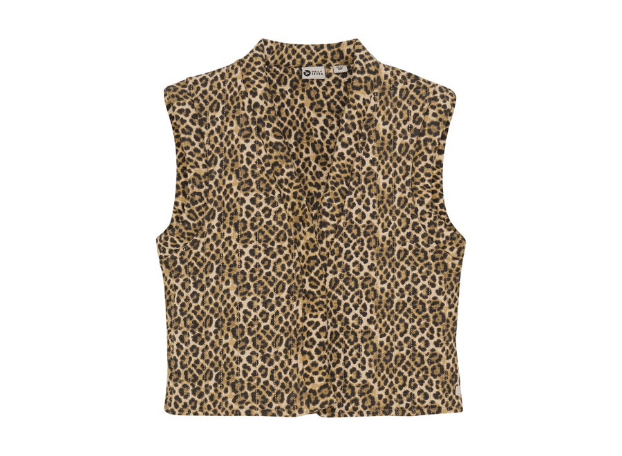 Padded Animal Gilet - Latte Sand