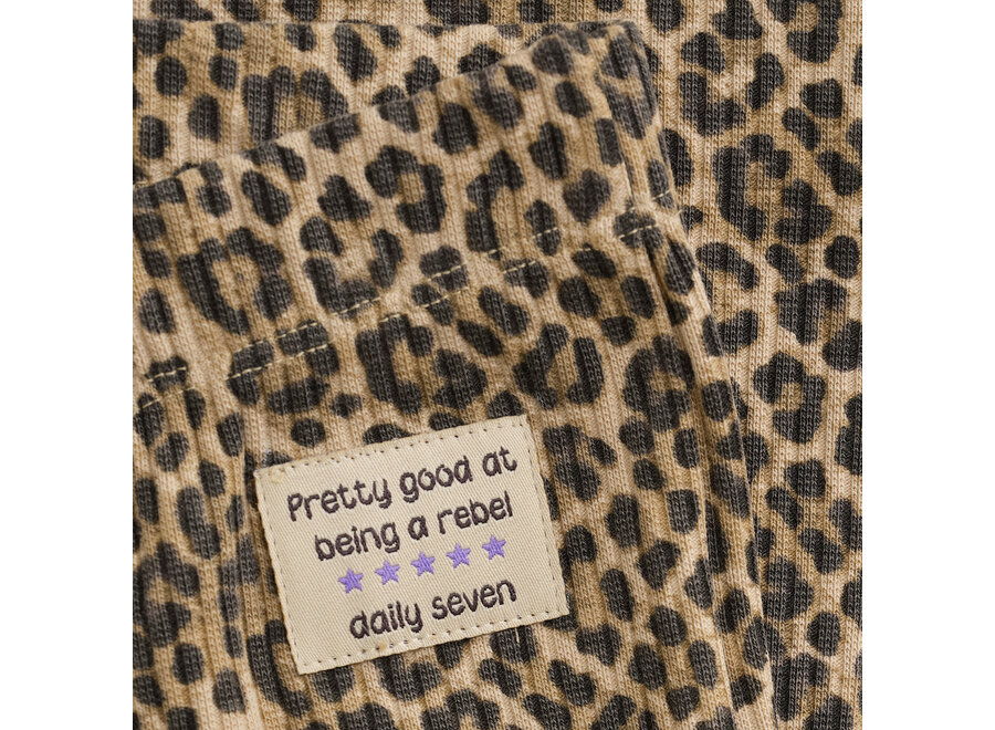 Animal Flared Pants - Latte Sand