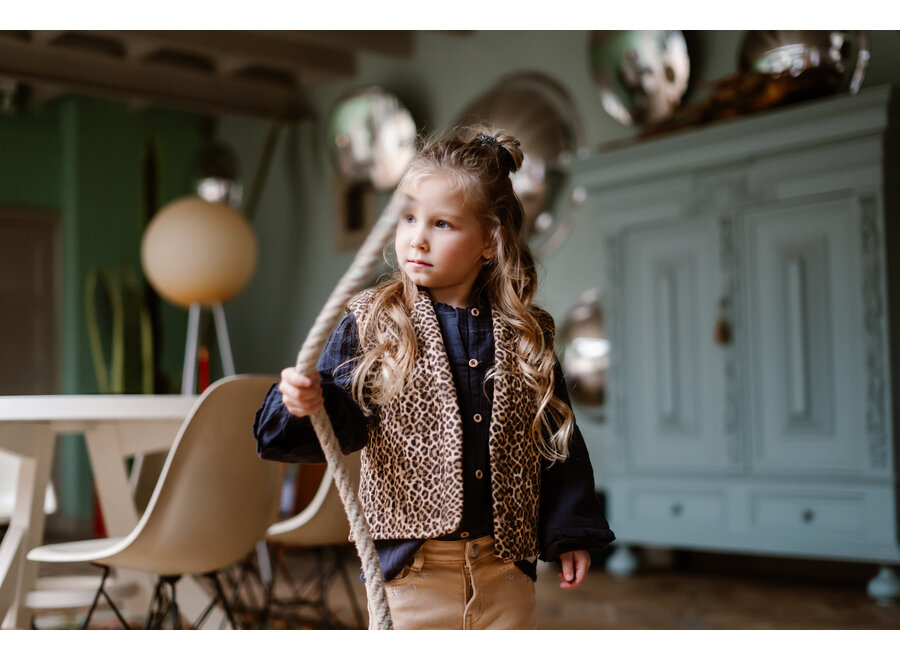 Padded Animal Gilet - Latte Sand
