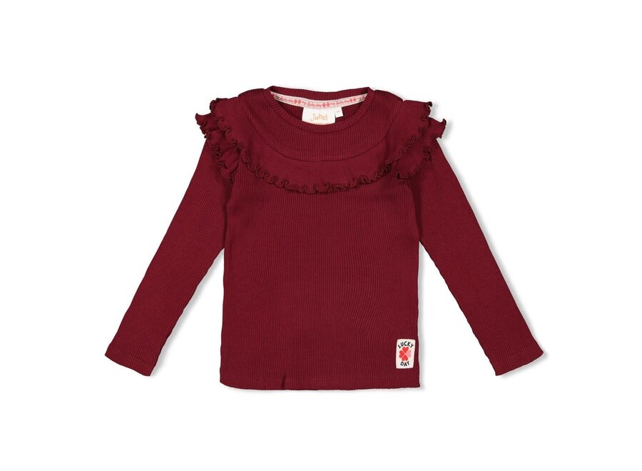 Longsleeve rib - Queen Of Hearts - Bordeaux